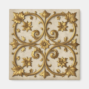 Gold Baroque Ornate Filigree Magnet