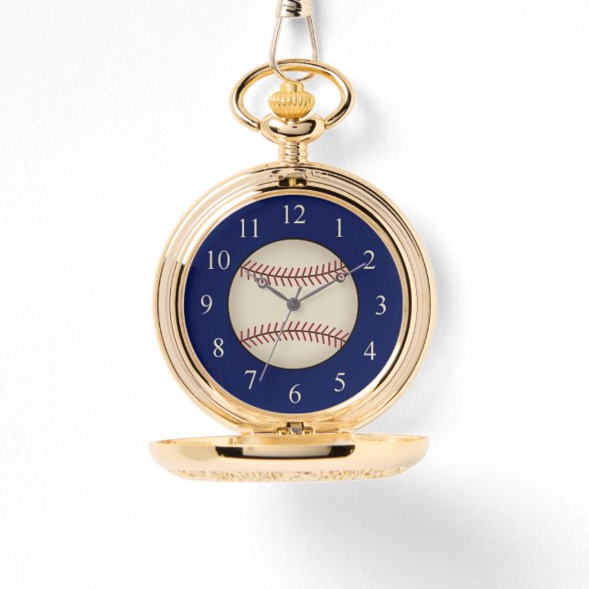 Gold Baseball Pocket Watch (Front)