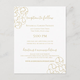 Gold Baseball Wedding  Enclosure Card