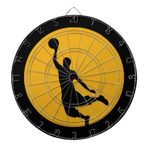 Gold Basketball Circle Dartboard