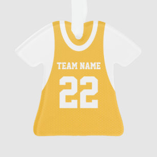 Gold Basketball Sports Jersey avec photo