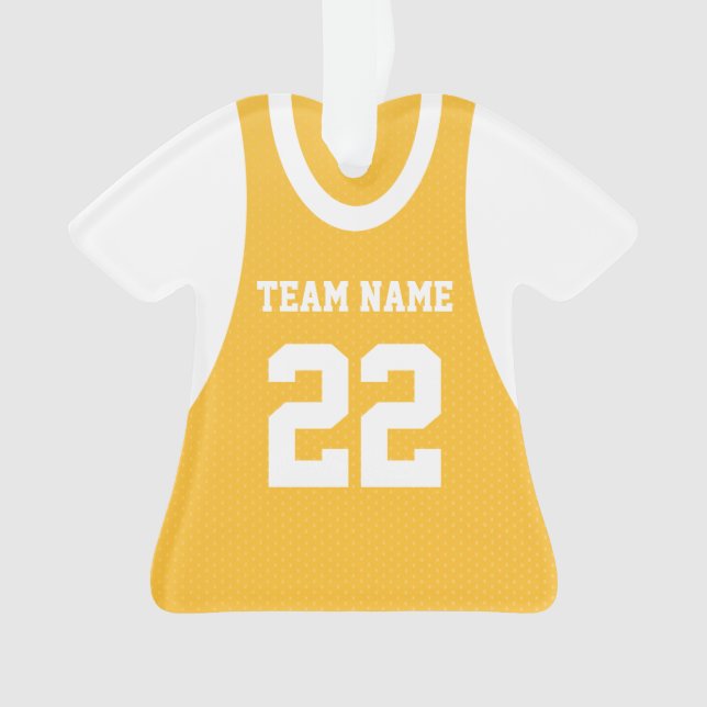 Gold Basketball Sports Jersey avec photo (devant)