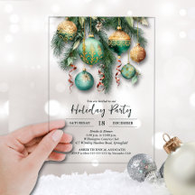 Gold Baubles Christmas Tree Party