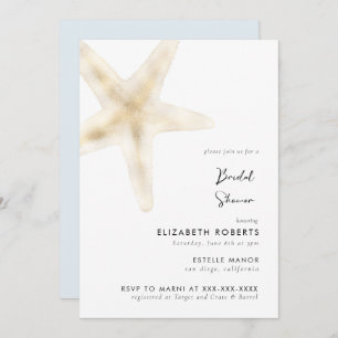Gold Beach Mariage Mariée Brunch Shower Invitation