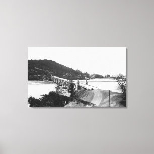 Gold Beach, Oregon Bridge over Rogue River Canvas Print