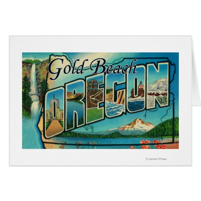 Gold Beach, Oregon - Large Letter Scenes (Front Horizontal)