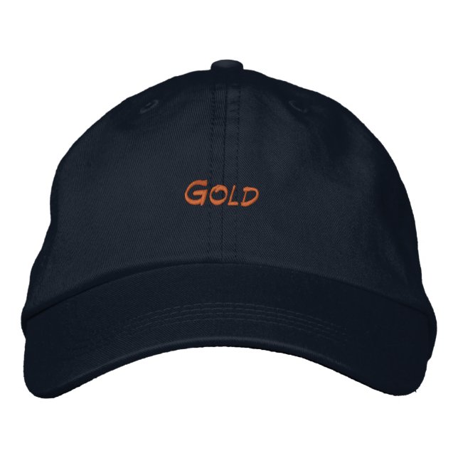 Gold Beacon of luxury Premium Super Glamour-Hat Embroidered Hat (Front)