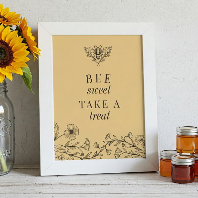 Gold Bee Sweet Take a Treat Favours Sign (Creator Uploaded)