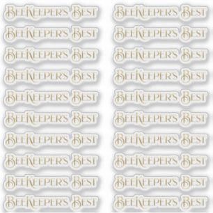 Gold Beekeeper's Best Honey Apiary Product Label 
