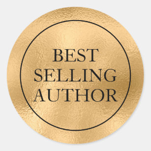 Gold Best Selling Author Classic Round Sticker