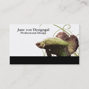 Gold Betta Siamese Fighting Fish Business Card