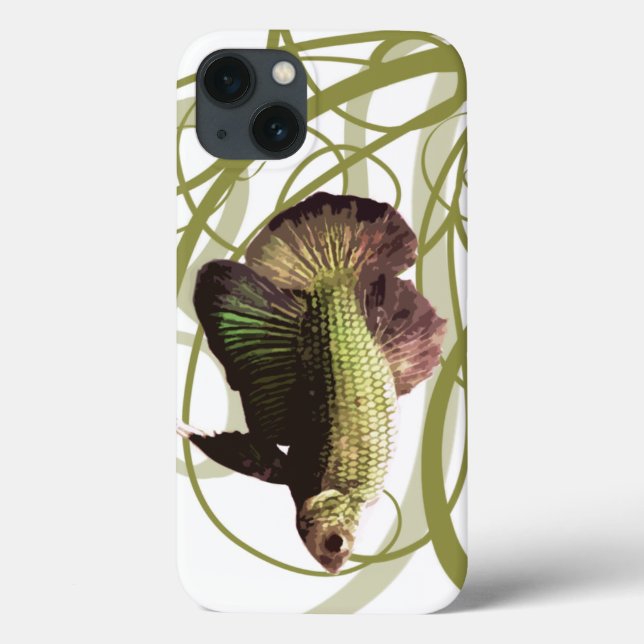 Gold Betta Siamese Fighting Fish Case-Mate iPhone Case (Back)