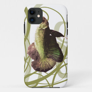 Gold Betta Siamese Fighting Fish iPhone 11 Case