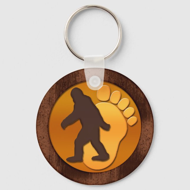 Gold Bigfoot Keychain (Front)