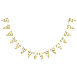 Gold Bird Silhouette Celebration Bunting Flags