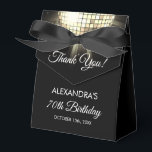 Gold Birthday Party 70's Disco Ball Thank You Favor Box<br><div class="desc">Elevate your 70th birthday celebration with our Gold 70th Birthday Party 70's Disco Ball Favour Box. This favour box captures the essence of the disco era, making it the perfect choice for a disco-themed bash or any event where you want to infuse a touch of '70s magic. In a dazzling...</div>