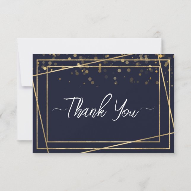 Gold Birthday Party Thank You (Front)