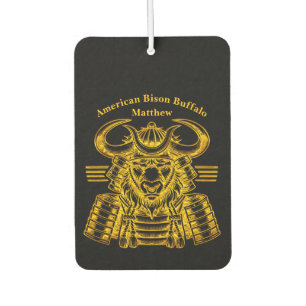 Gold Bison Warrior Design in Samurai Armour Air Freshener