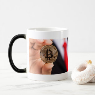 Gold Bitcoin Cryptocurrency Morphing Mug Coffee