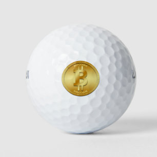 Gold Bitcoin Golf Balls