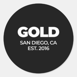 Gold Bjj Og Collection Classic Round Sticker