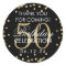 Gold Black 50 Birthday Thank You Glitter Confetti