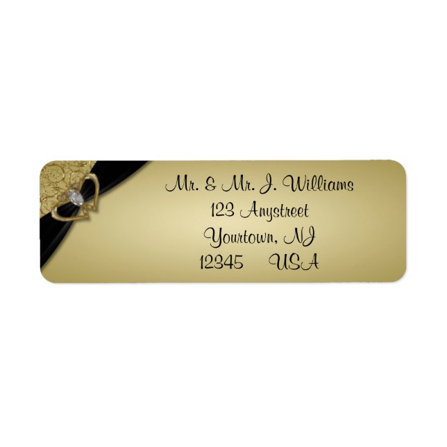 Gold Black 50th Wedding Anniversary (Front)
