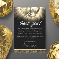 Gold Black 60th Birthday Party 70's Disco Ball