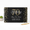 Gold Black 70th Birthday Party Glitter Confetti