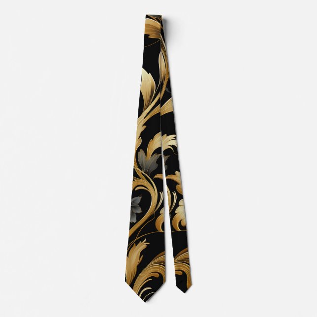 Gold, Black, and Grey Tie (Front)