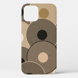Gold Black Arc Wheels: Abstract iPhone 12 Case