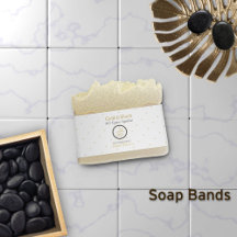 Gold & Black Artisan Soap Band Wrap Packaging