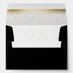 Gold & Black Belle Enveloppe de mariage élégante