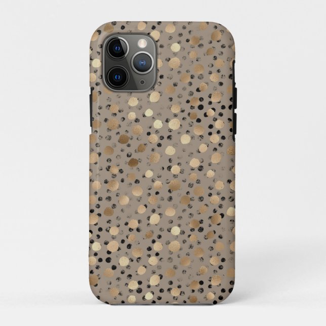 Gold Black Brown Animal Print Case-Mate iPhone Case (Back)