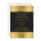 Gold, Black Cherry Blossoms 50th Birthday Invite