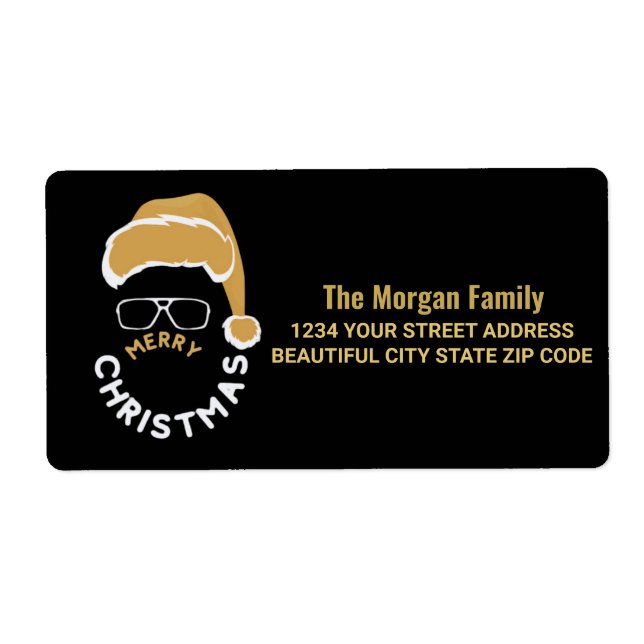 Gold Black Christmas Holiday Party Retour (Devant)