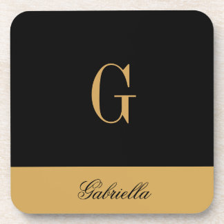 Gold Black Coaster
