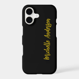 Gold & Black Colour Modern Minimalist Name