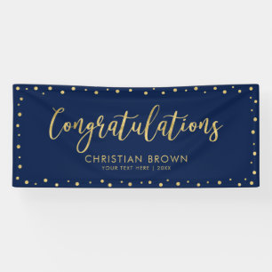 Gold & Black   Congratulations Party, Event Banner