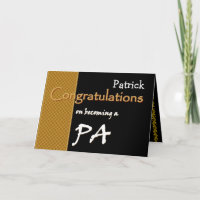 Gold Black Congratulations Physician's Assistant V