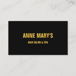 Gold Black Custom Color Hair Salon Spa Makeup Cool Business Card