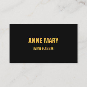 Gold Black Custom Colour Modern Classy Elegant Business Card
