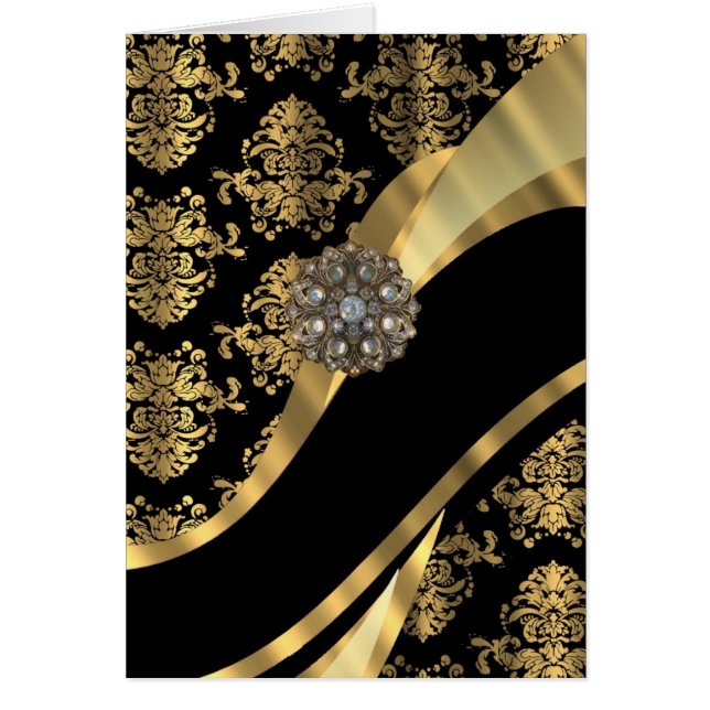 Gold & black damask pattern (Front)