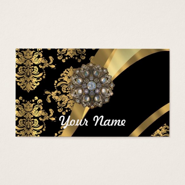 Gold & black damask pattern (Front)