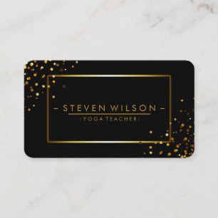 Gold Black Decorative Yoga Holistic Massage Business Card