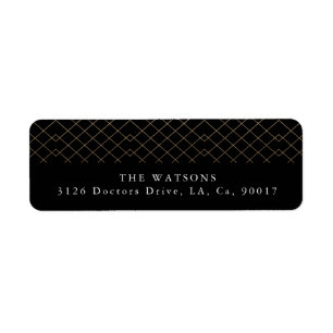 Gold Black Elegance Diamond Geo Deco Wedding