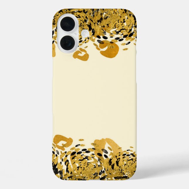 Gold & Black Exotic Jungle Cheetah Glamour Cream Case-Mate iPhone Case (Back)