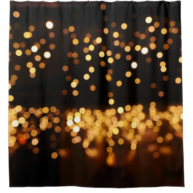 Gold Black Glitter: Abstract De-focused Background (Front)