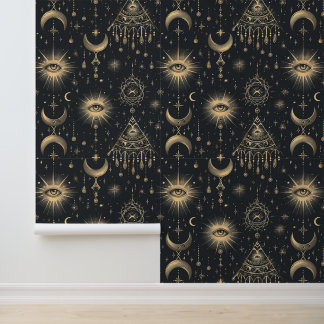 Gold Black Goth Mystical   Wallpaper