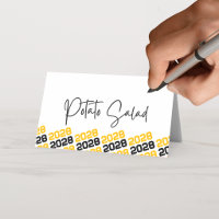 Gold & Black Graduation Class Year Folding Food or